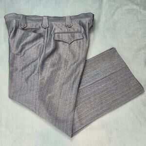 Circle S Mens Cowboy Vintage Gray Metallic Western Dress Work Pants 36